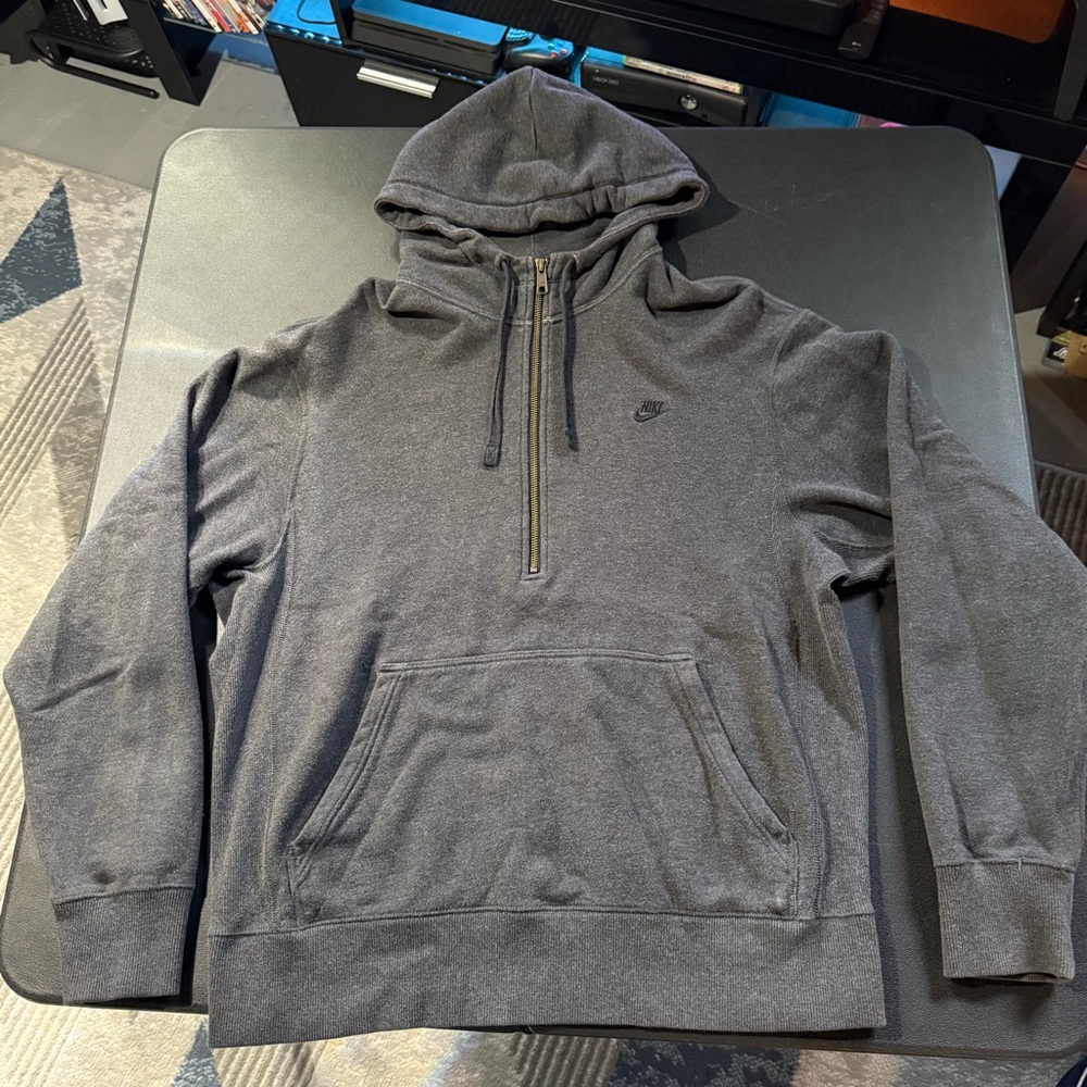 Gray Nike Half-Zip Hoodie